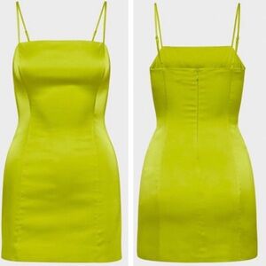 Aritzia Lime Green Mini Dress
